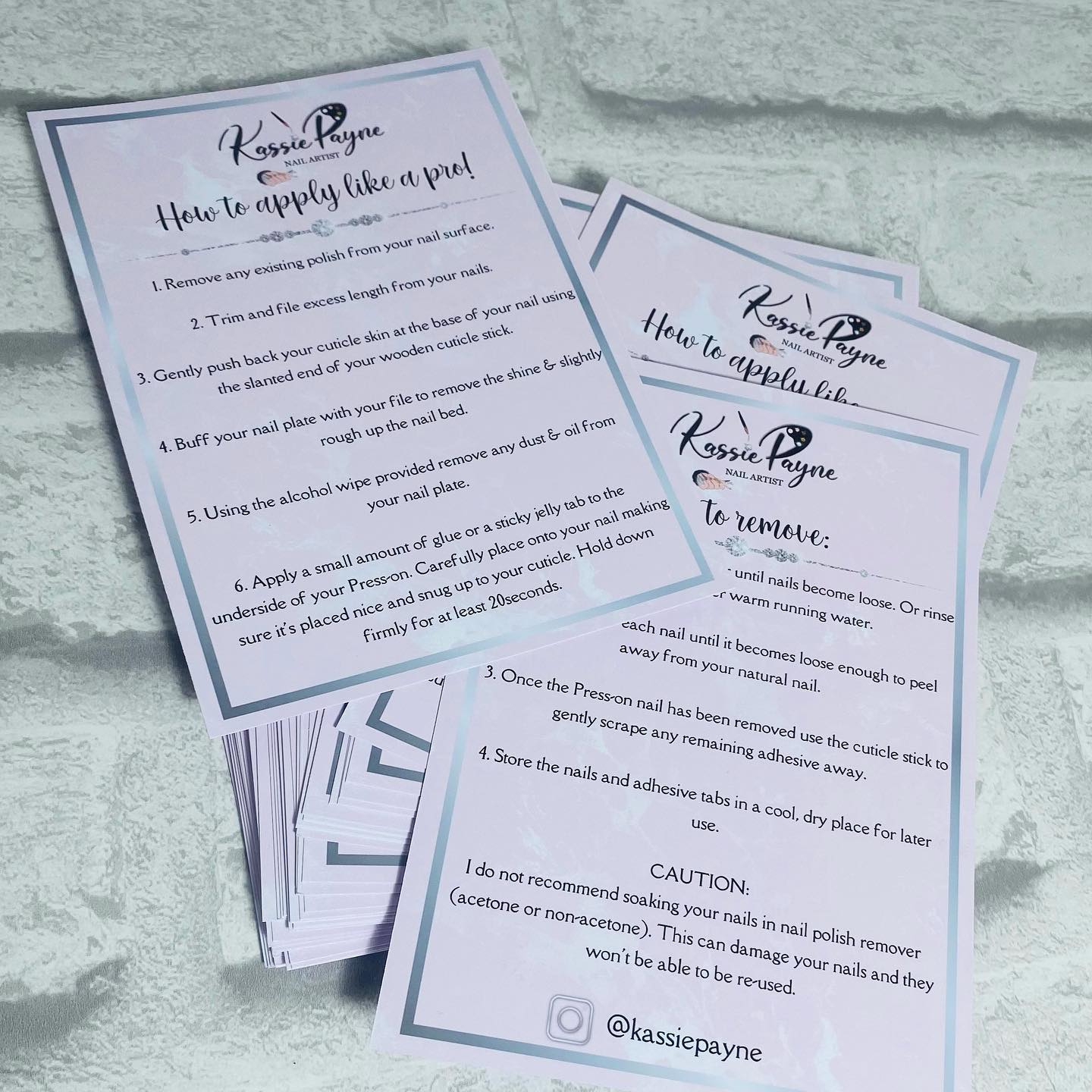 Aftercare Cards