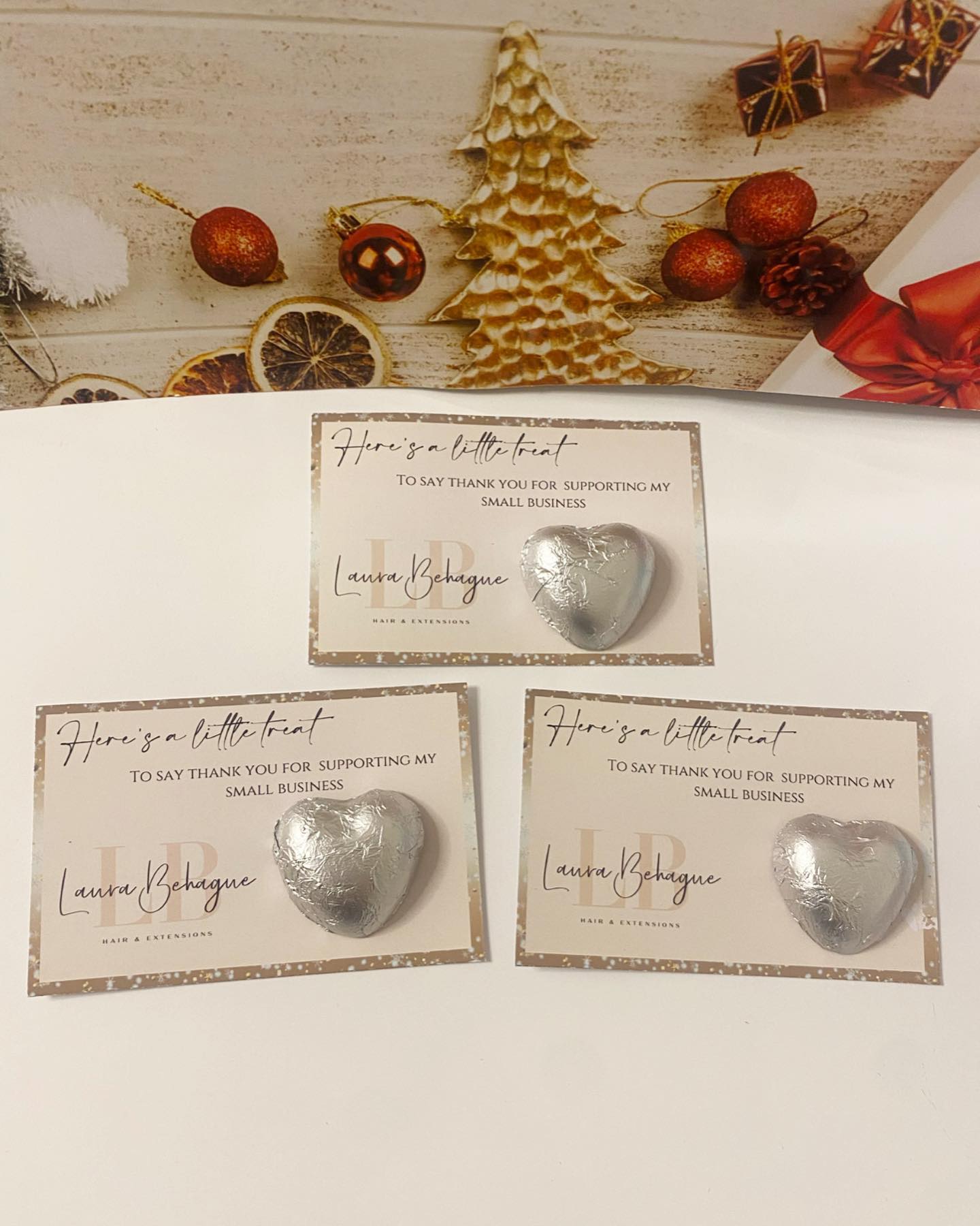 Personalised Thank You Cards with Milk Chocolate