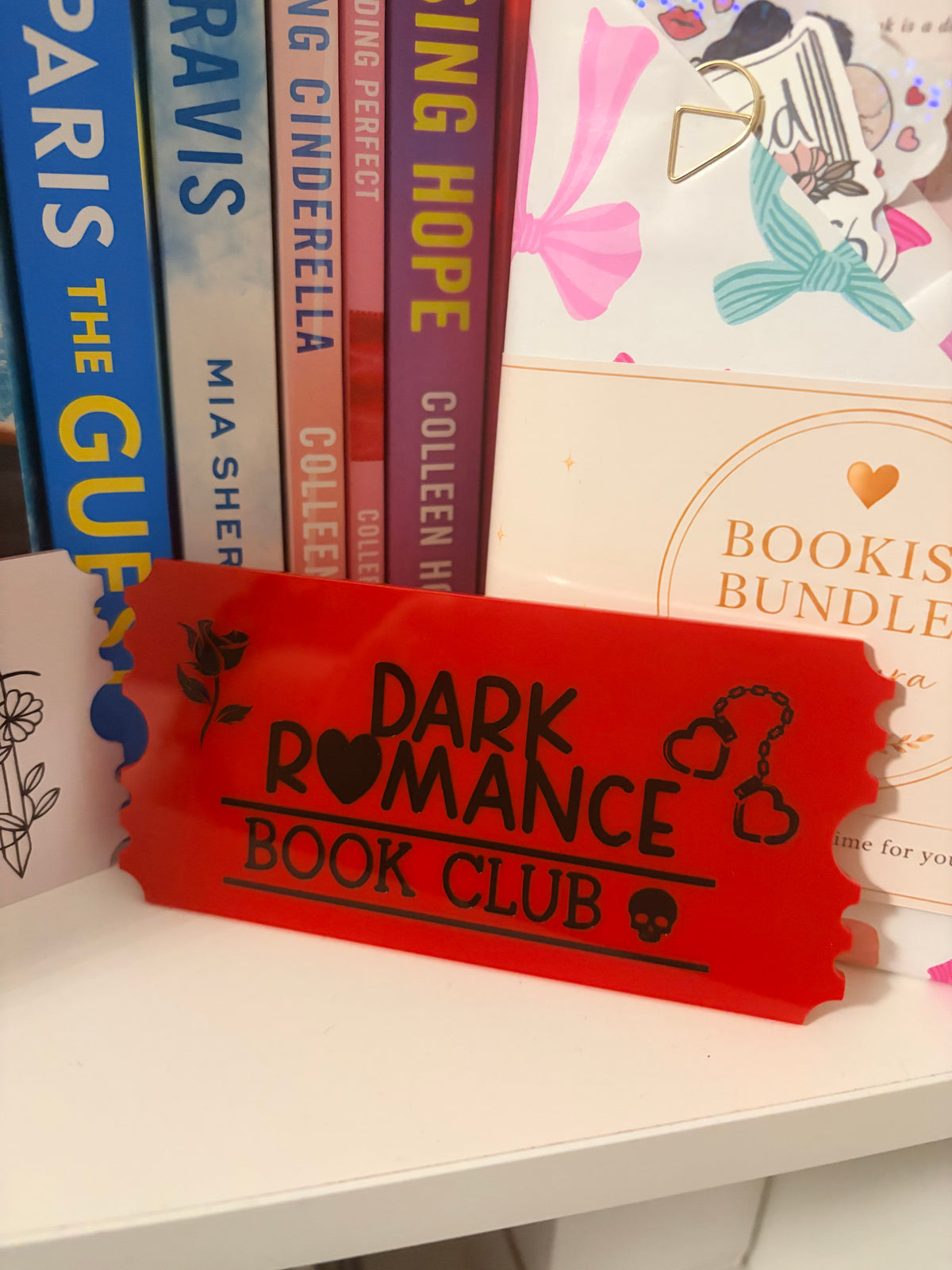 Bookish Acrylic Ticket Signs