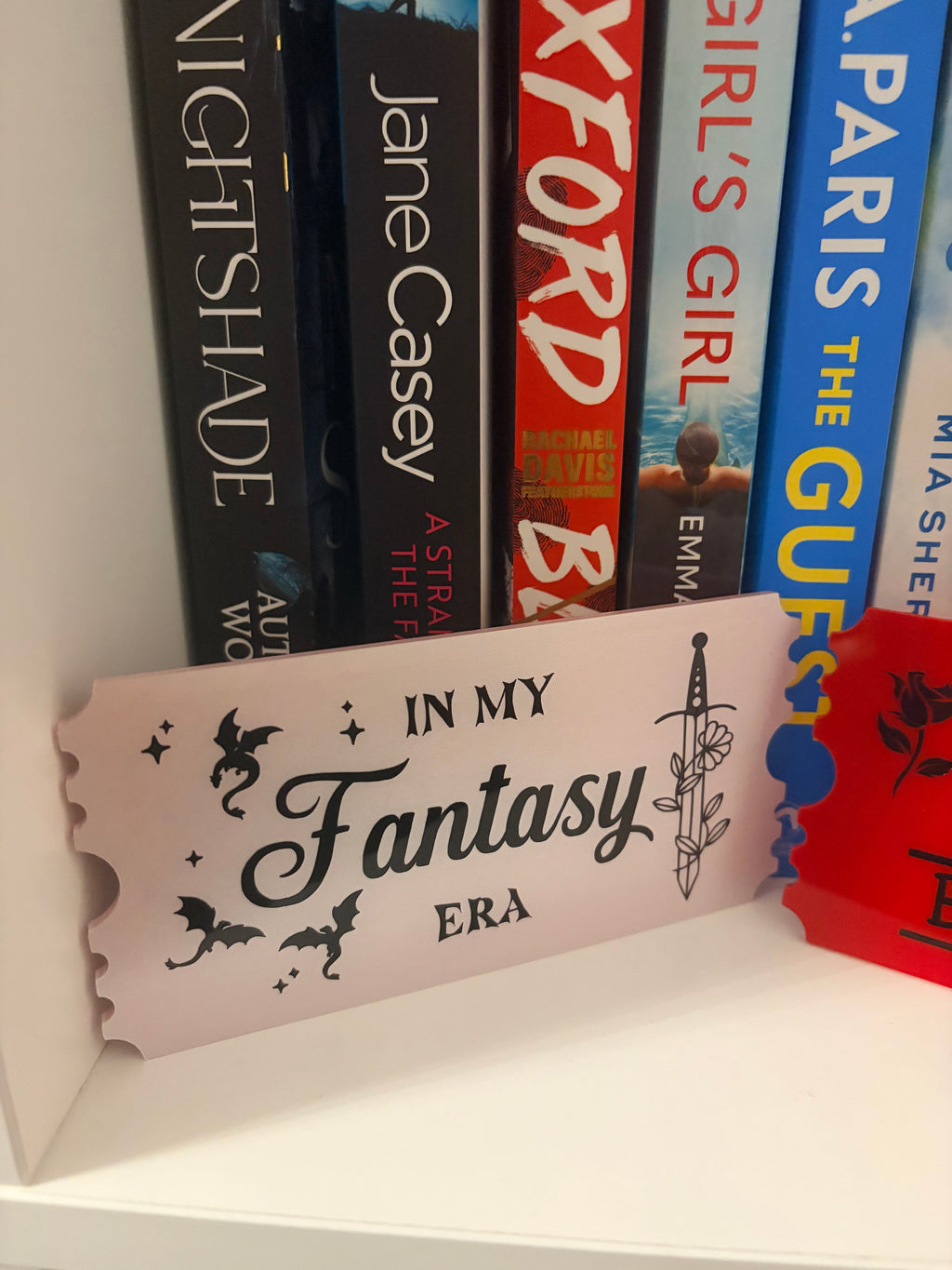 Bookish Acrylic Ticket Signs