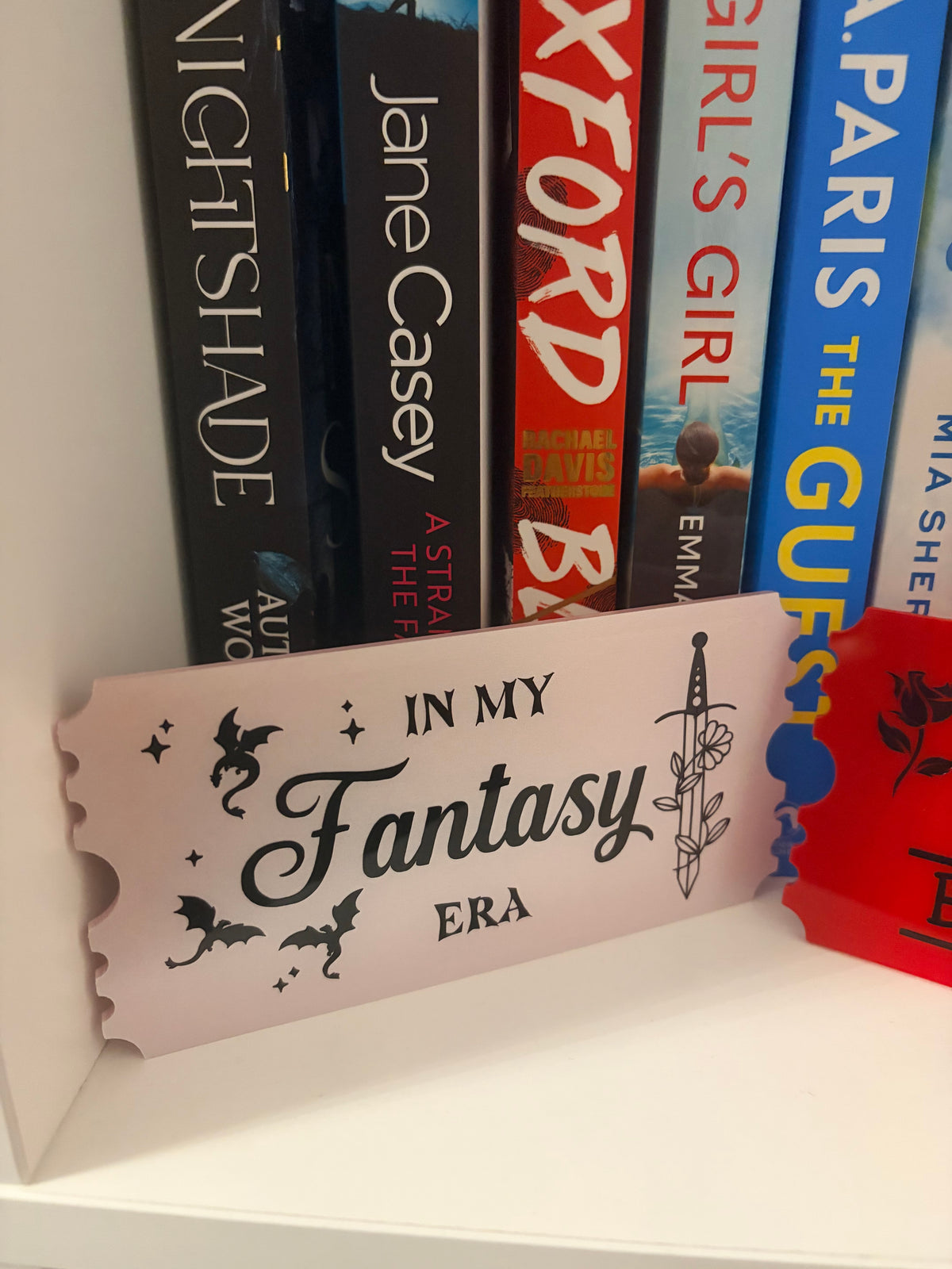 Bookish Acrylic Ticket Signs
