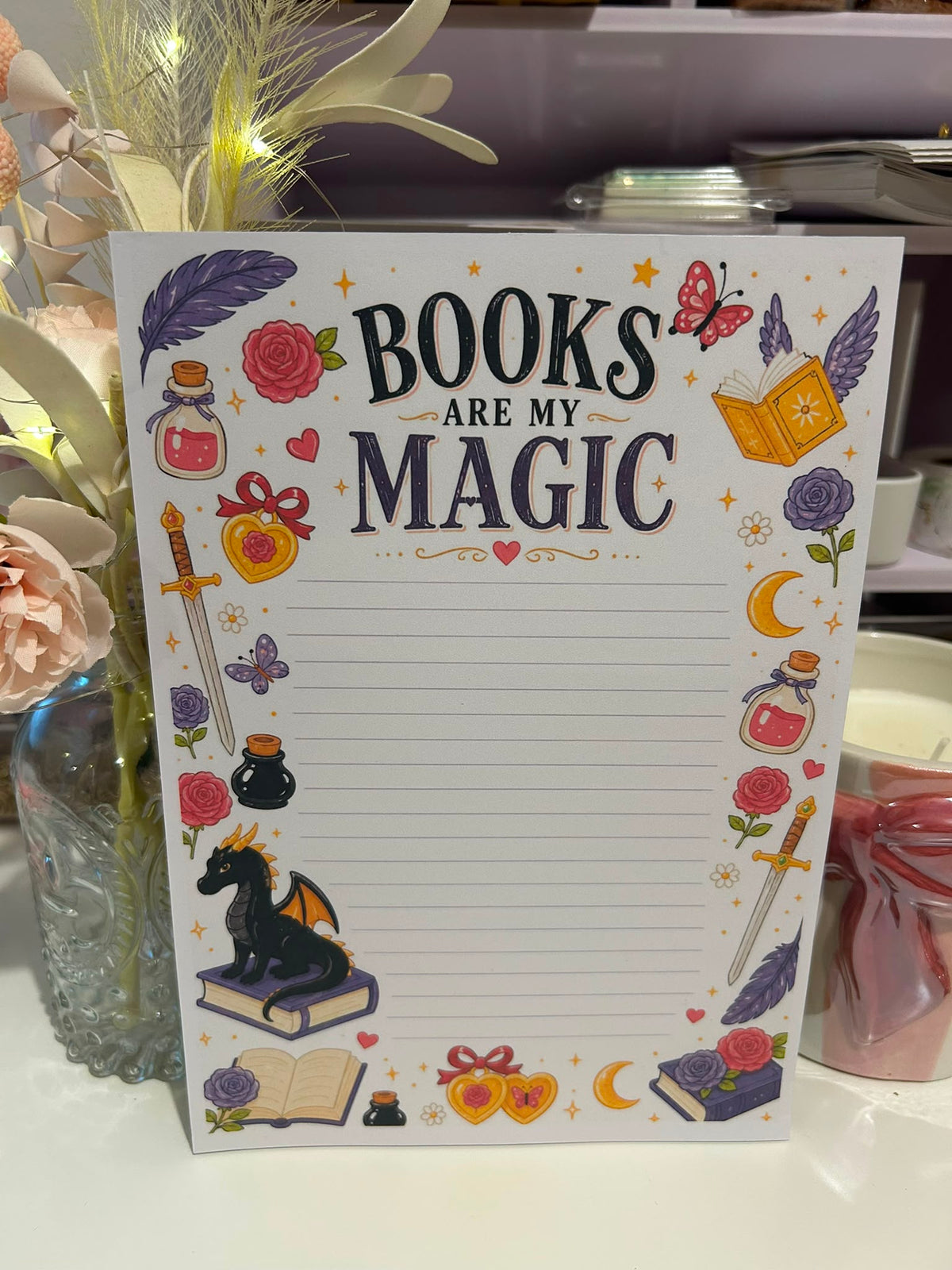 Books Are My Magic – Bookish Writing Pad