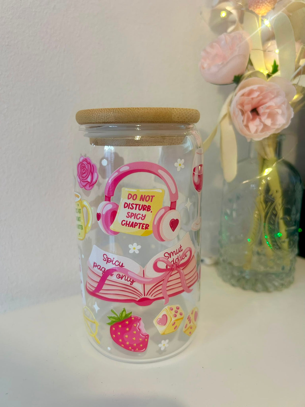 Spicy Chapter Book Glass with Bamboo Lid