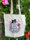 'Good girl bad book' Tote Bag