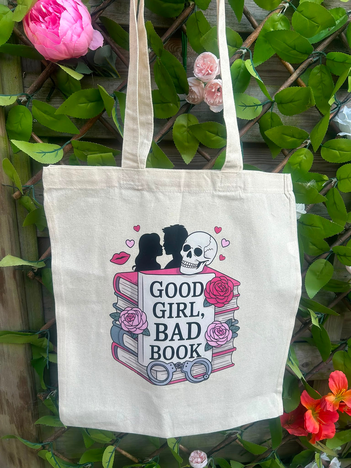 'Good girl bad book' Tote Bag